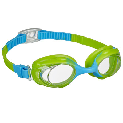 Green swim goggles for kids aged 4–8 – soft fit and clear vision in every splash