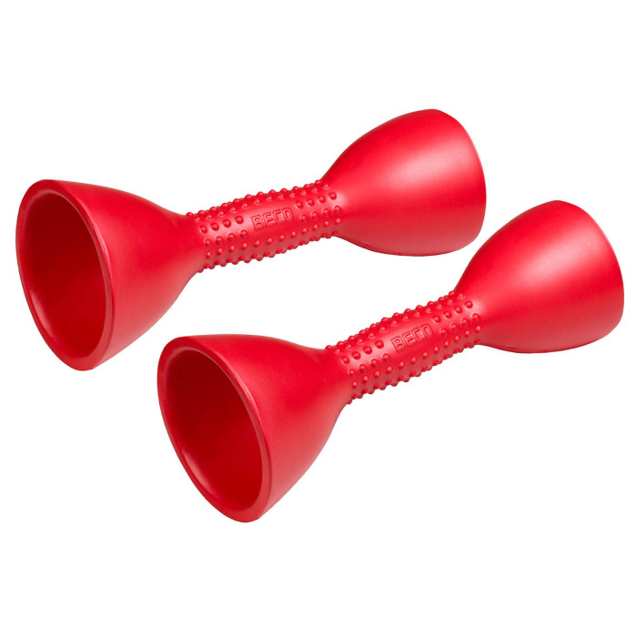 Red aqua resistance poles for water walking and coordination workouts