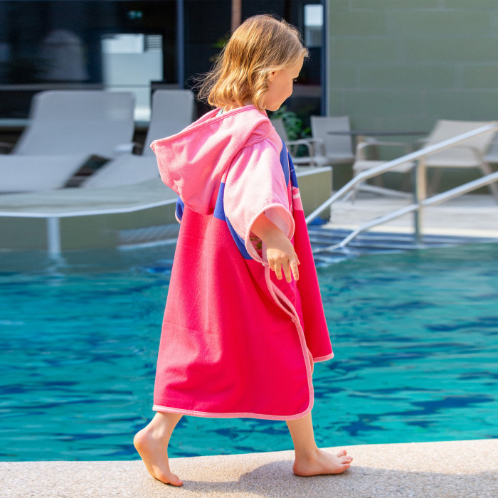 Kids Swim Poncho – Soft Hooded Towel Poncho for Children
