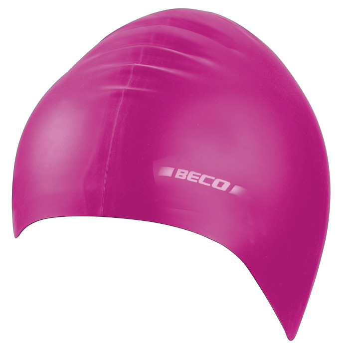 Latex Swim Cap for Girls and Kids BECO pink soft and colorful
