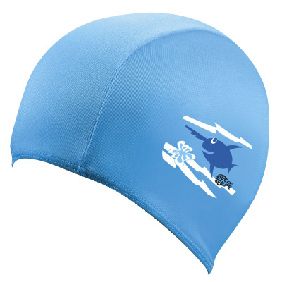 Kids Fabric Swim Cap blue breathable and comfortable