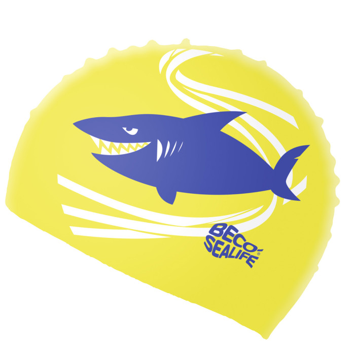Silicone Swim Cap for Kids yellow, flexible and saf