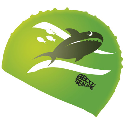 Green Silicone Swim Cap for Kids playful and durable