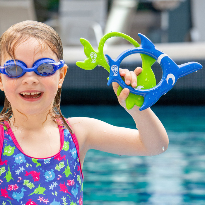 Dive Ring RAY Blue Stingray Shaped Ring