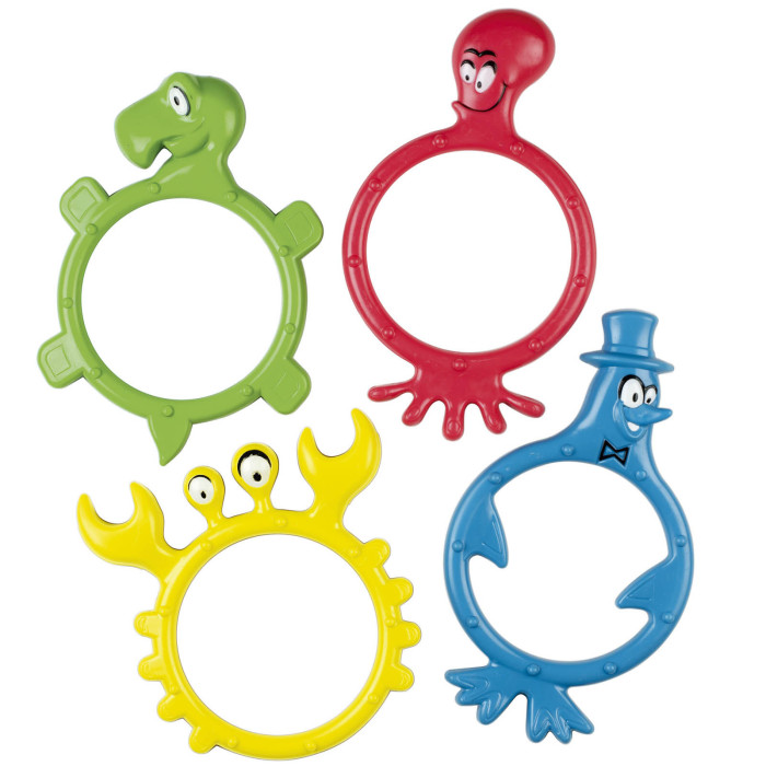 Tauchmeister Dive Ring Set 4 Piece Monster Themed Pool Rings
